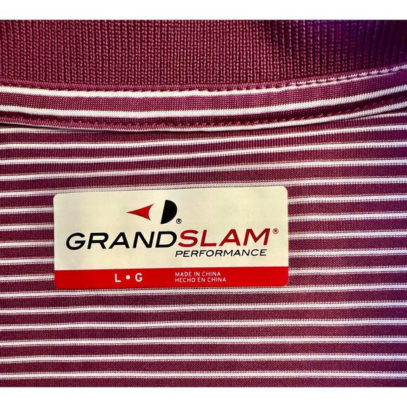 Grand Slam  performance short sleeve polo shirt golf casual striped men’s L - Picture 2 of 4